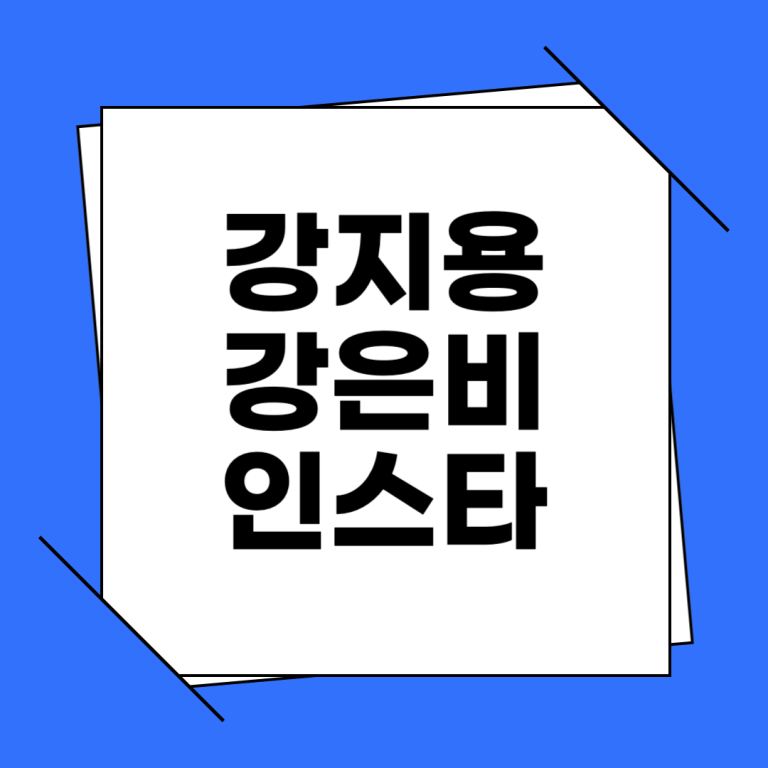 강지용 강은비 이다은 인스타